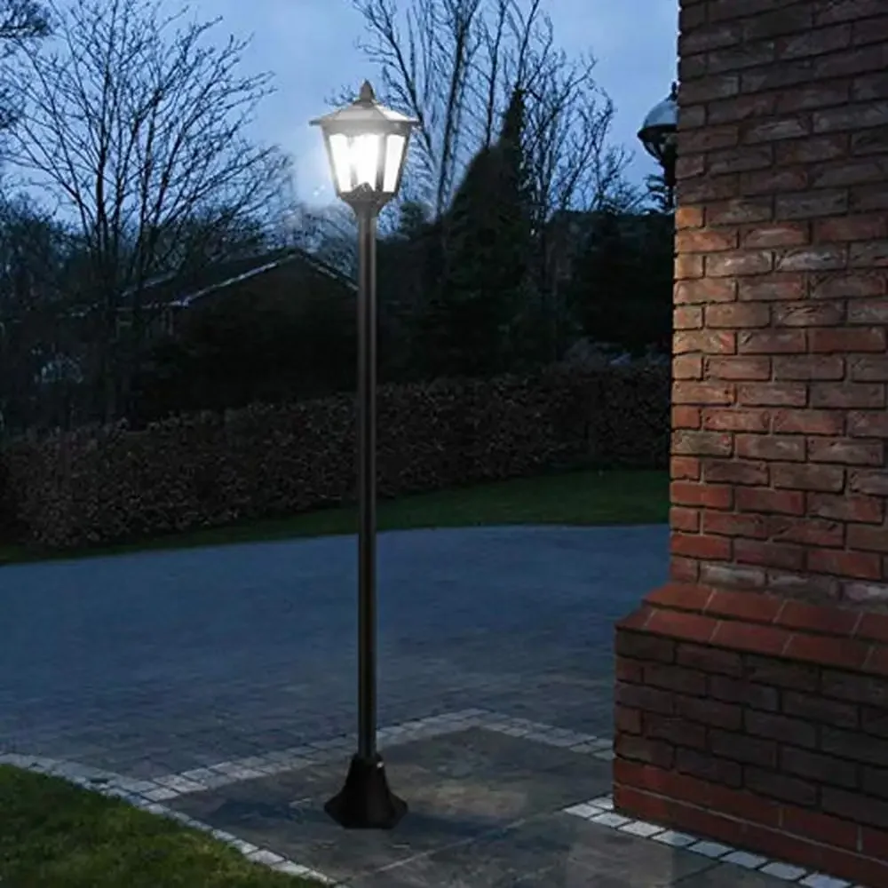 Solar Lamp Post Lights Outdoor 67 "Vintage Straatpad Oprit Tuin 50 Lumen IP45 Waterdicht Auto Aan/Uit 8 uur looptijd