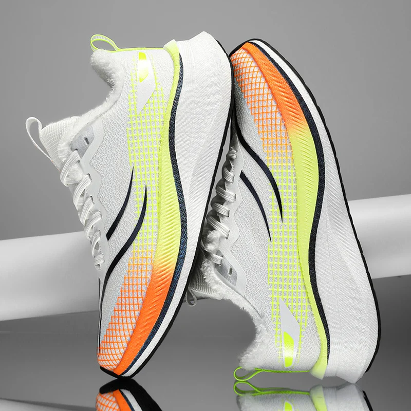 

Winter Fashion Running Shoes Men Lightweight Men's Breathable Anti-slip Sport Shoes Men Plush Wear-resistant Men Shoes Women
