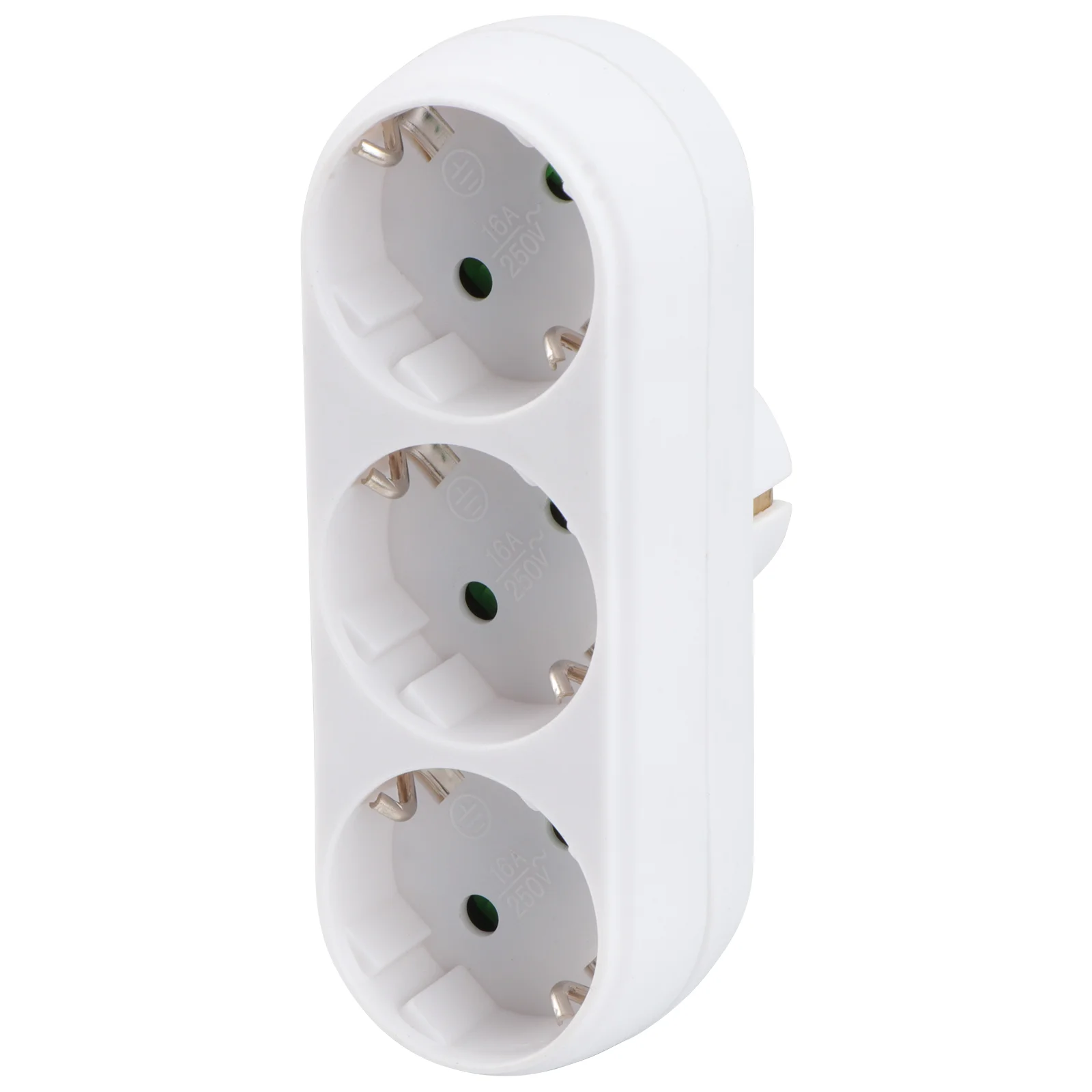 Triple Socket Power Socket Adapter Anti-flame Heat-resistant Socket Panel with EU Plug White Wall Plate