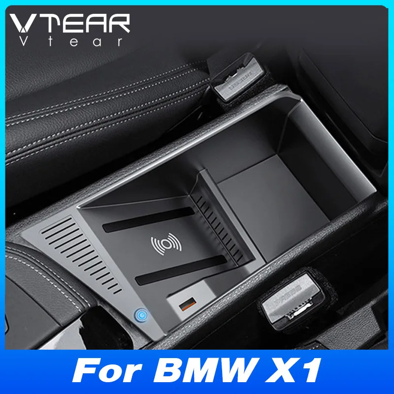 

For BMW X1 F48 2016-2023 Car Wireless Charger Fast Cell Phone Charging Plate Adapter With Central armrest Storage Accessories