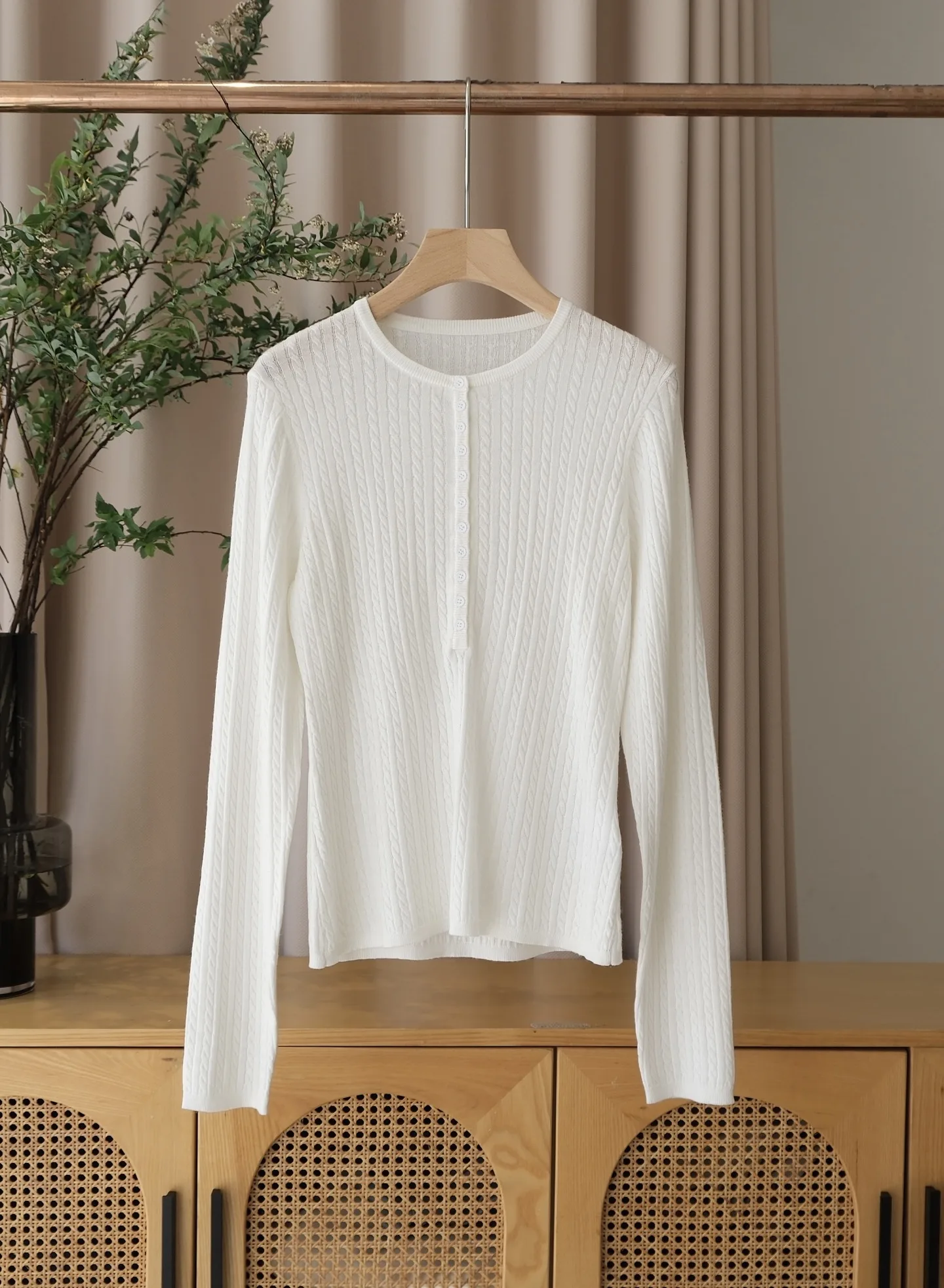 เสื้อสเวตเตอร์ไหมพรมถักลายเคเบิ้ล สไตล์ลำลอง แฟชั่นย้อนยุค คุณภาพสูง สำหรับผู้หญิง ต้อนรับต้นฤดูใบไม้ร่วง