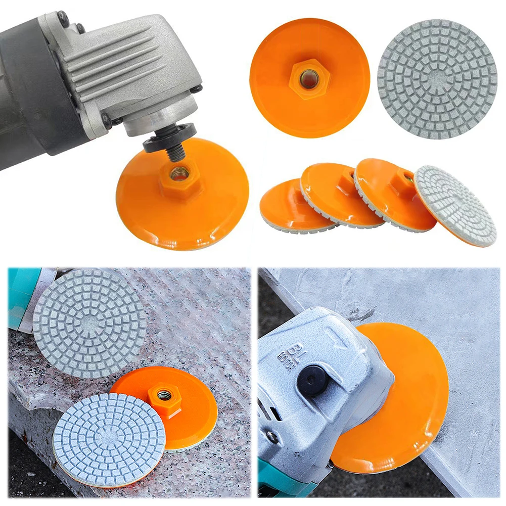 80mm 3 Inch Polishing Pad M10 Diamond Wet Dry Buff Disc Flexible Grinding Discs Abrasive Tool for Granite Concrete Marble Stone