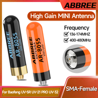 ABBREE AR-805S Mini Short Walkie Talkie SMA-Female Antenna UHF/VHF Long Range For Baofeng UV-5R UV-32 UV-21 PRO Ham 2 Way Radio