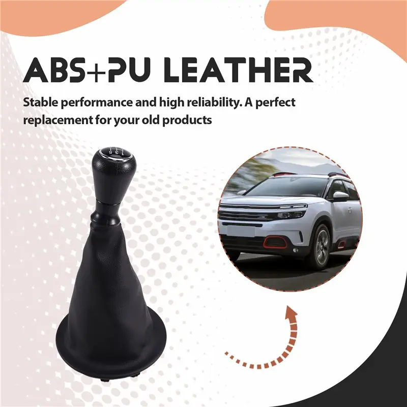 مقبض ناقل الحركة غطاء غبار 5 سرعات لسيتروين بيرلينجو II للشريك 2008-2018 LHD اكسسوارات السيارات #3