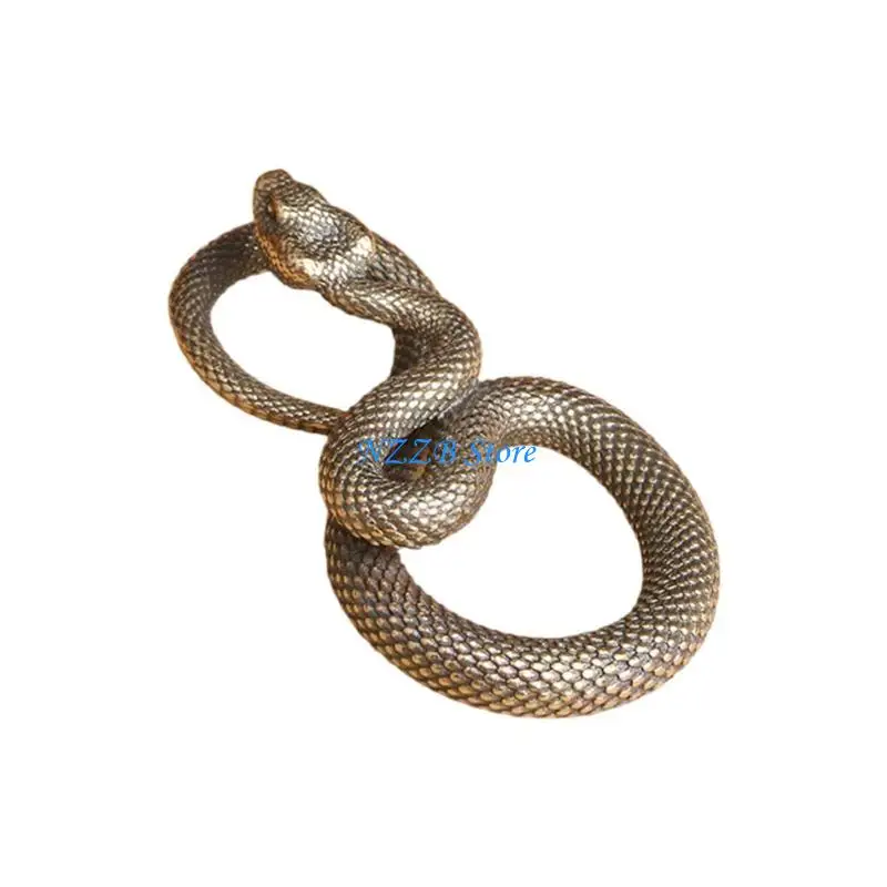 

T21F Antique Snake Miniature Keychain Pendant Charm for Personalizing Accessories