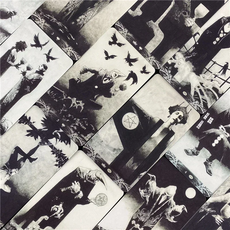 قتل الغربان التارو سطح السفينة الترفيه لعبة الطاولة حفلة عالية الجودة توقعات بطاقات أوراكل مع كتاب دليل