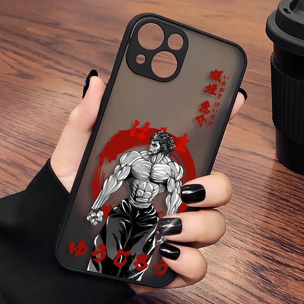 Hot-blood Anime Baki Hanma Phone Case For iPhone 15 14 13 12 11 Mini Pro Max X XR XSMax 7 8 Plus Matte Transparent Back Cover