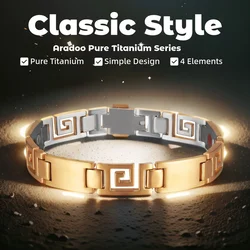 ARADOO Pure Titanium Magnetic Therapy Link bracciale gioielli regali