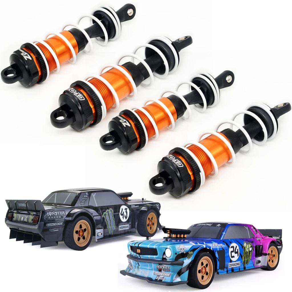 4Pcs 110mm Metal Shock Absorber Oil Damper Suspension For MT8 1/8 1/7 DBX-07 EX-07 ZD Racing RC Car Parts 8501