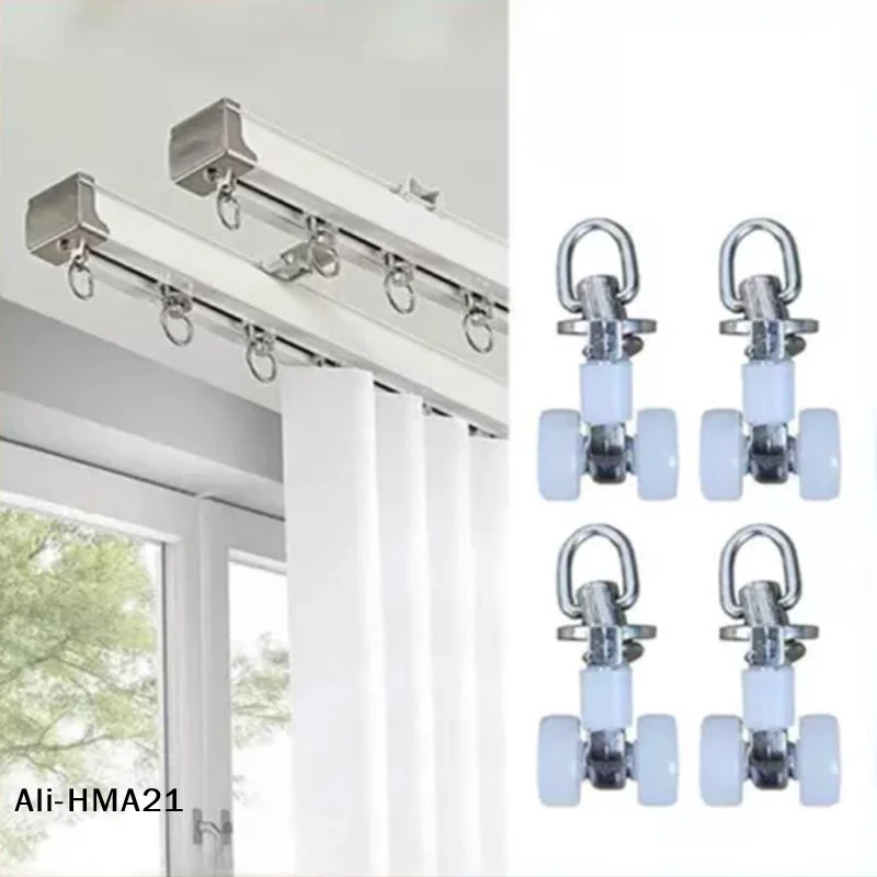 【H】20 Piece Zinc Alloy Curtain Roller Set For Straight Gliding Tracks Home Curtain