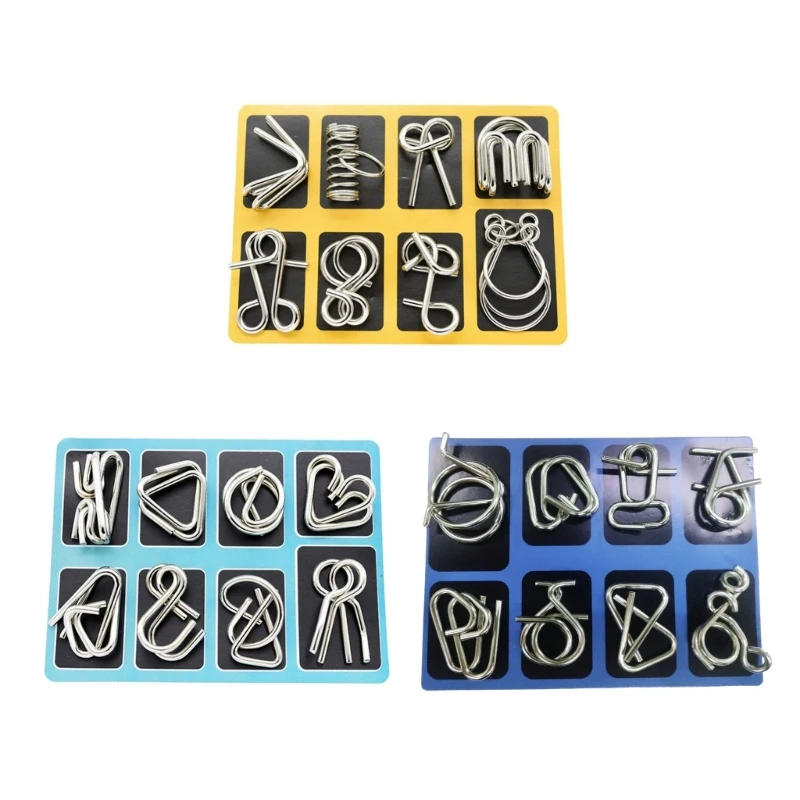 Metal Puzzle Chinese 9 Ring Puzzle Intelligence Buckle Lock Toy Teaser Nine Metal Wire Puzzle