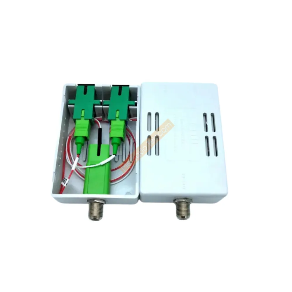 جهاز استقبال سلبي صغير CATV FTTH من الألياف الضوئية مع محول إشارة WDM SC-APC/UPC بصري إلى RF YT-8684-P