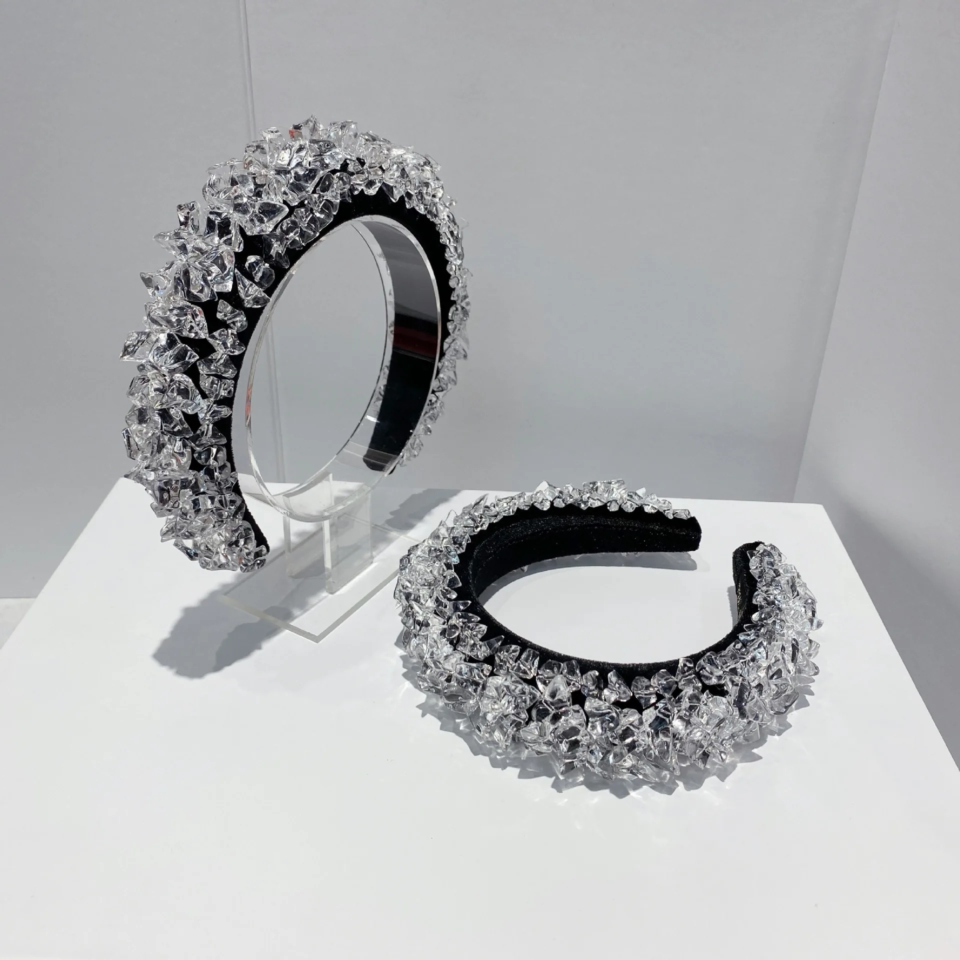 Fashion Korean style Lace Rhinestone hairband Women Girls Fashion Sexy Simple crystal Hair Hoop headwear Hair Accessories