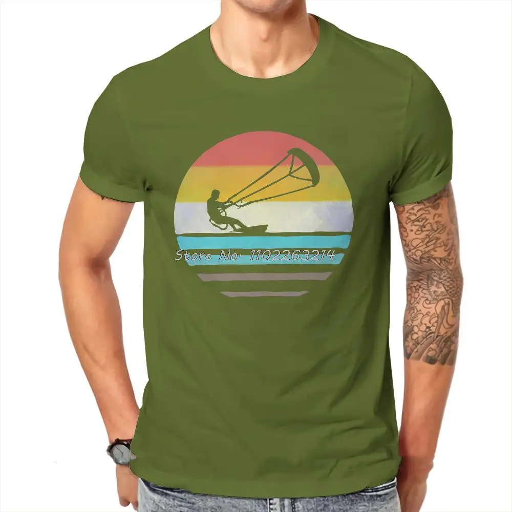 Water Casual T-shirt Kitesurfing Kiteboarding Sports Funny Creative Streetwear Leisure Tshirt Unisex Tee Gift Cotton T Shirt