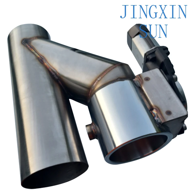 exhaust header pipe stainless steel dual valve With Dual Valve System Switch Remote2'' 2.5