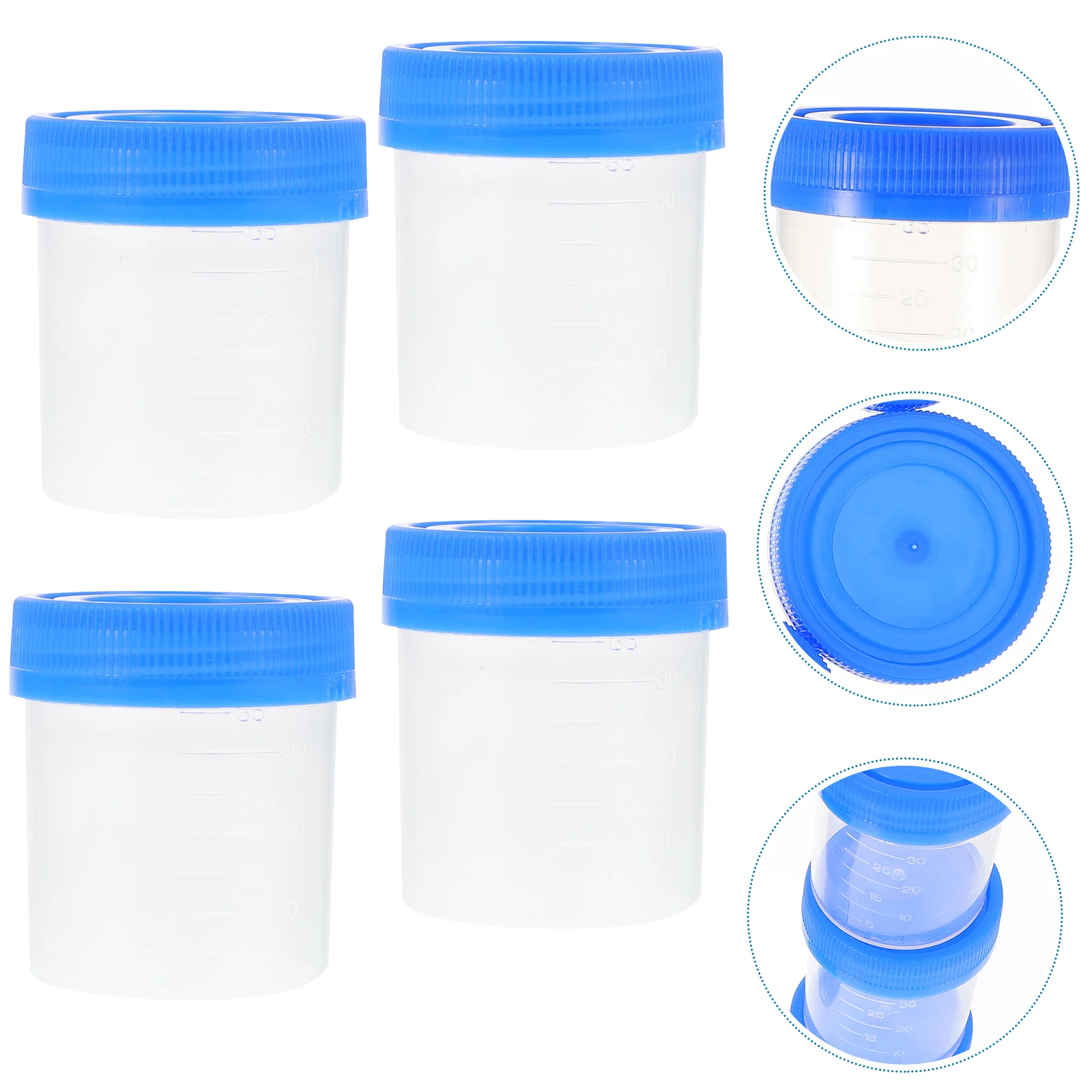 25 Pcs Graduated Sampling Cup Synthetic Urineine Pee Medical Scale Sputum Collection Fecal Specimen Cups Take Away