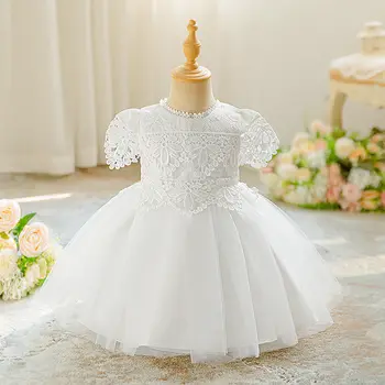 10 best sales Vestido branco para chá de bebê - №9