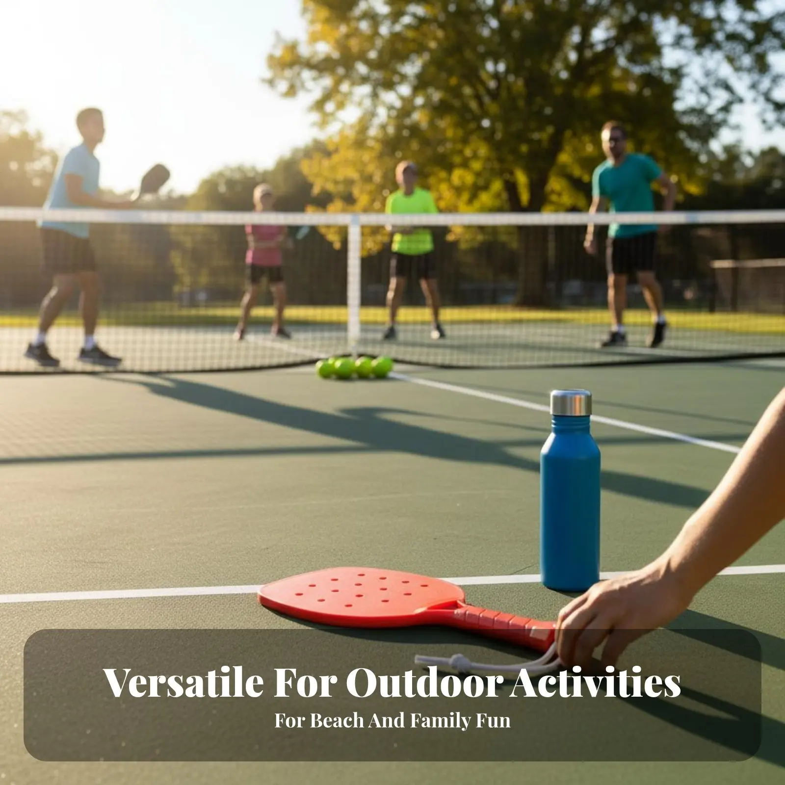 

Plastic Pickleball Paddle Weather-Resistant Plastic Paddle Racket Anti-Slip Grip Bright Assorted Hues for Children