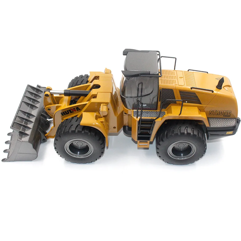 New Multi-channel Huina Heavy-duty 4-drive 2.4g Wireless Frequency Alloy Body Bulldozer For Children And Teenagers Fun Toy Car