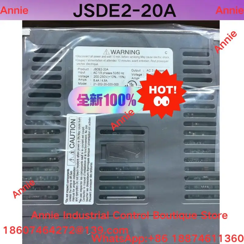 Brand New  Servo drive JSDE2-20A, three-phase 200-230V, 8.4A/4.8A