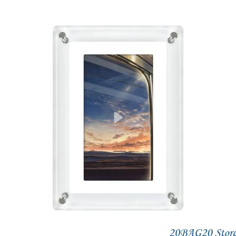 

Acrylic Photo Display Frame 5Inch Screen Auto Rotation Technology Photo Frame M5TE