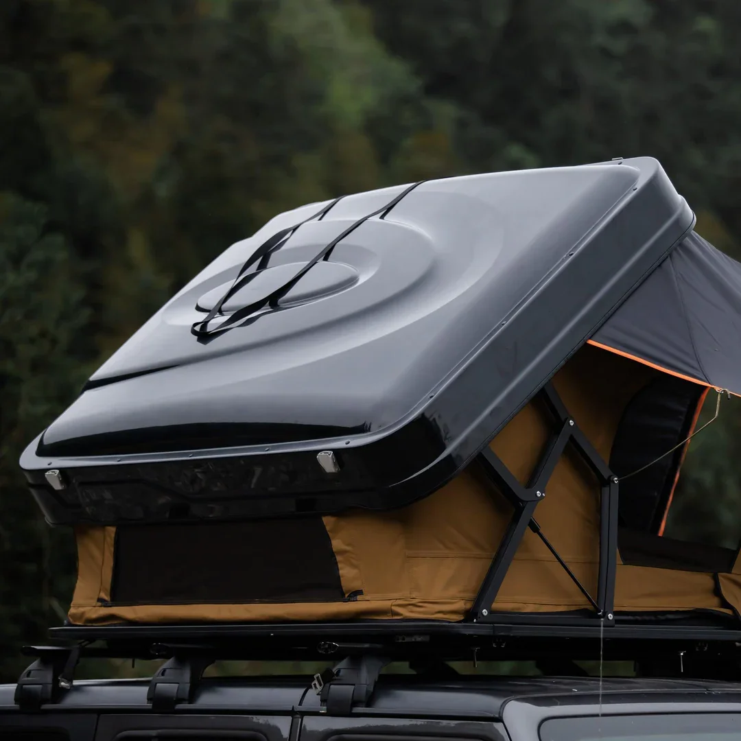 2026 Hot Selling Heavy Aluminum Hard Shell Car Roof Tent, Fits 4x4 Vehicles, 4 Person RTT for Outdoor Camping