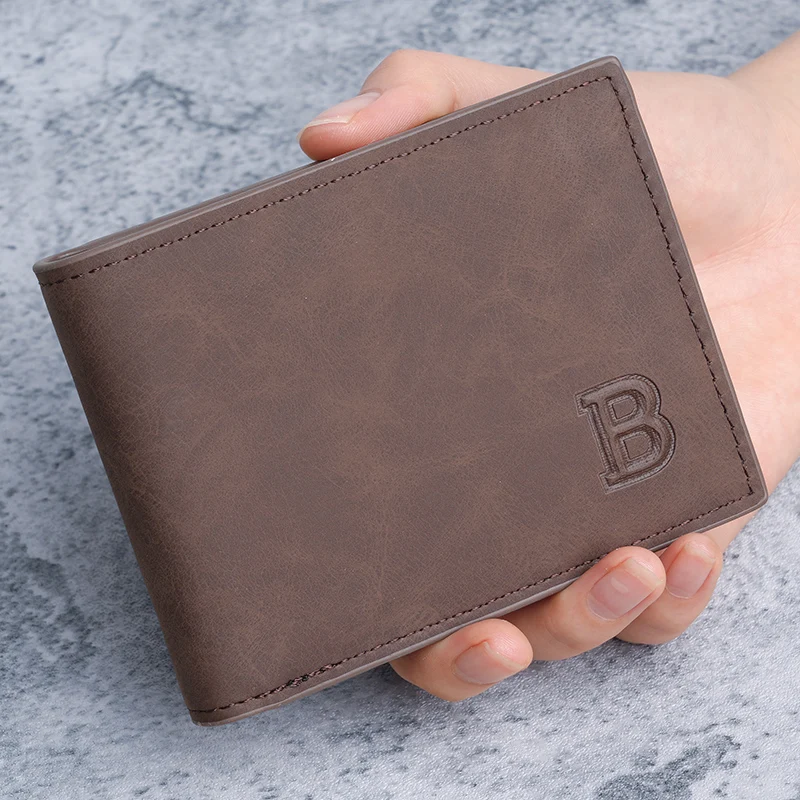 Herren Vertikale Geldbörse Retro Bifold mit Mehreren Kartenfächern Multifunktionaler Münzbeutel Großhandel Verfügbar Grenzüberschreitend