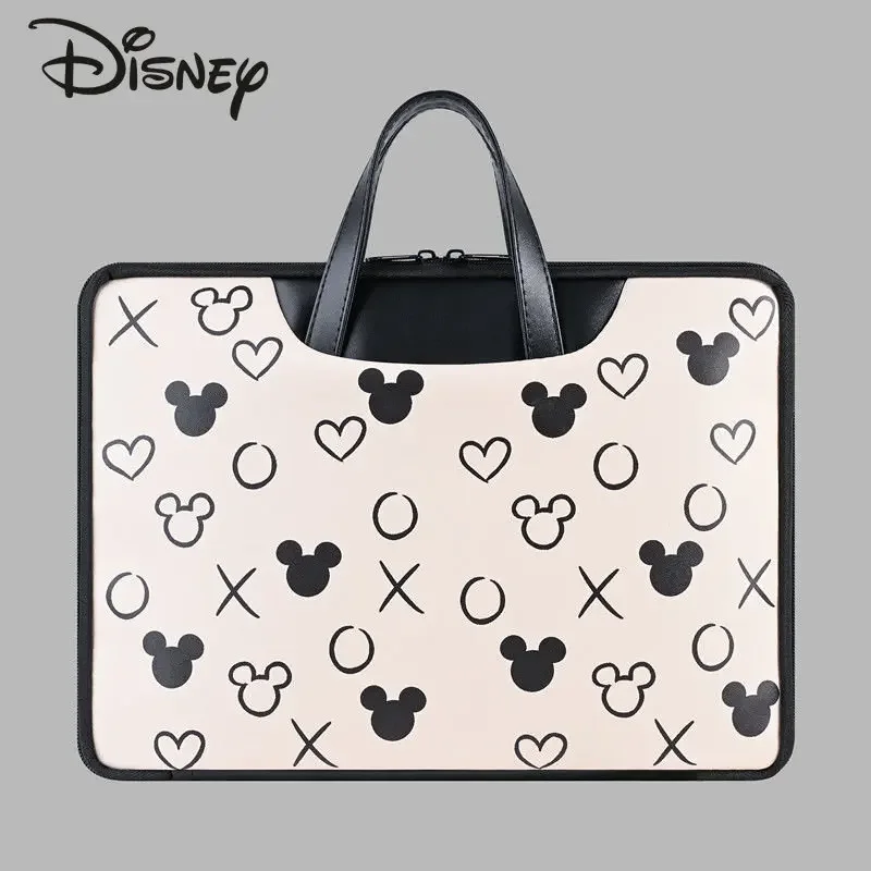 Disney Mickey New Women's Tablet Bag Fashionable High Quality Portable Laptop Bag Cartoon Versatile Multifunctional Laptop Bag