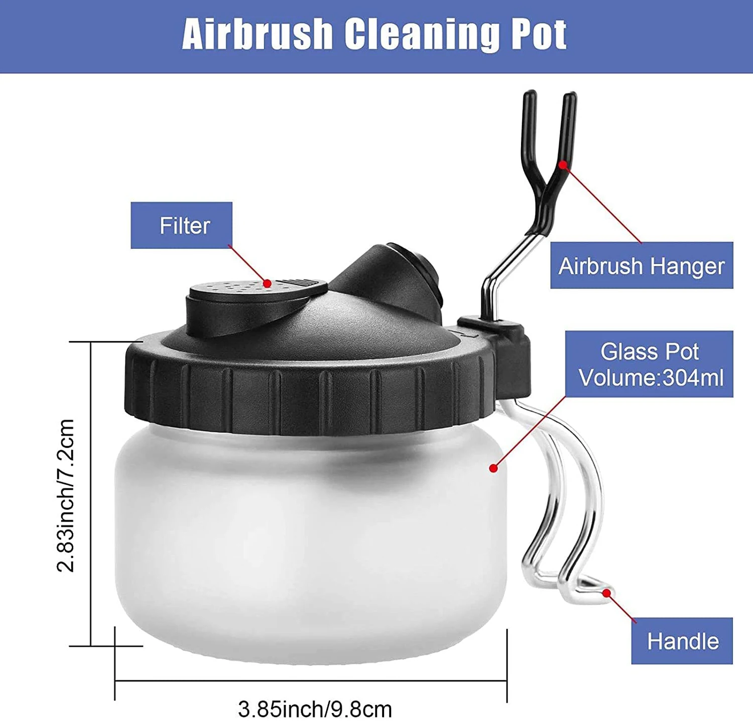 Joystar Airbrush Cleaning Kit- Pot, Needle, Brushes,Anti-scratch Nylon Brushes, Sticks,Repair Tool