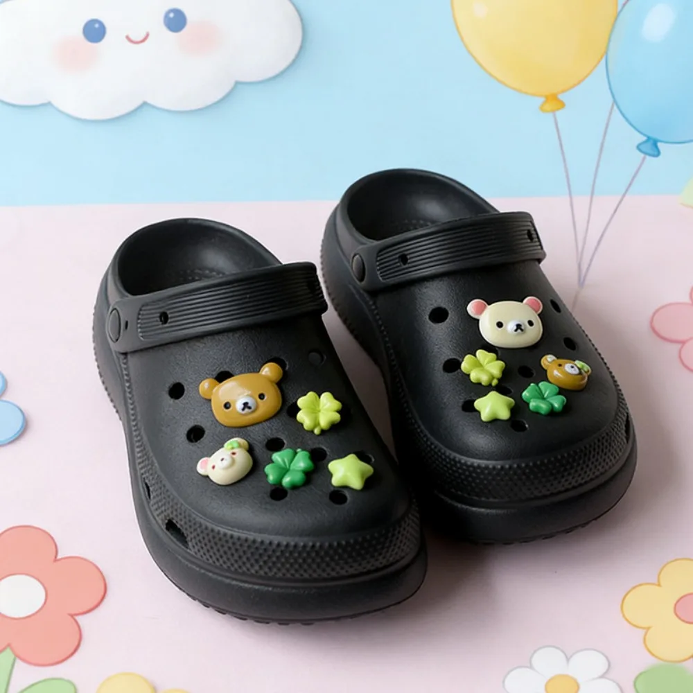 10 Stück Lucky Bear Schuhanhänger Cartoon-Bären Schuhzubehör für Mädchen Sommerschuhe DIY – Detail 3
