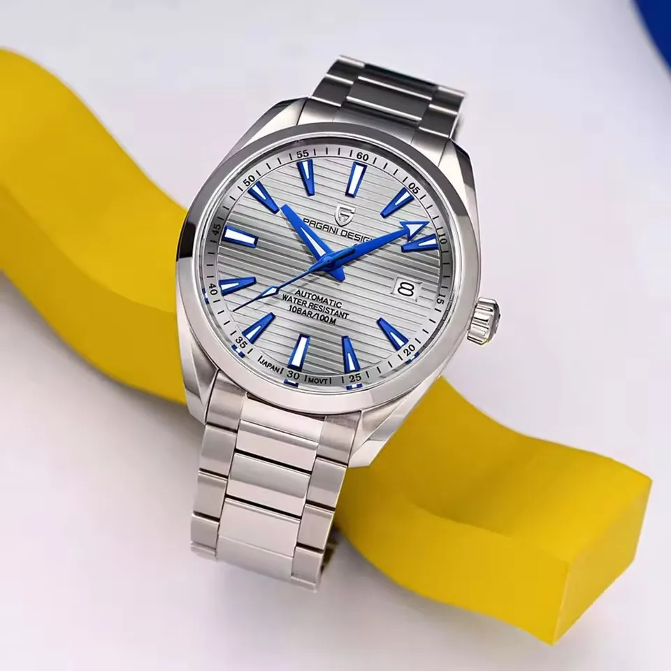 PAGANI DESIGN 40MM A150 Business Men Mechanical Sports Diver Watch Luxury Sapphire Glass Automatic Stainless Steel Watches Men