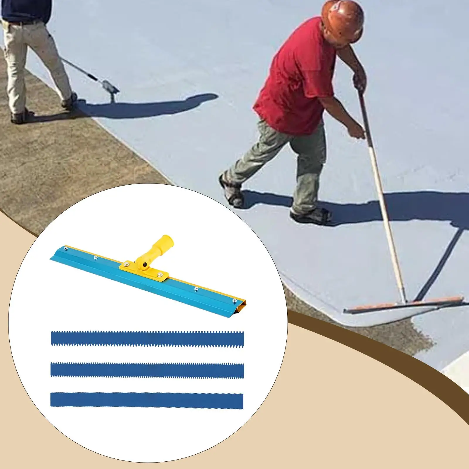 Espátula para Pisos Epóxicos, Herramienta de 22.05 Pulgadas para Pisos de Cemento, Uretano y Epoxi, Esparcidor para Pisos y Paredes, Ideal para Talleres, Garajes y Patios Exteriores