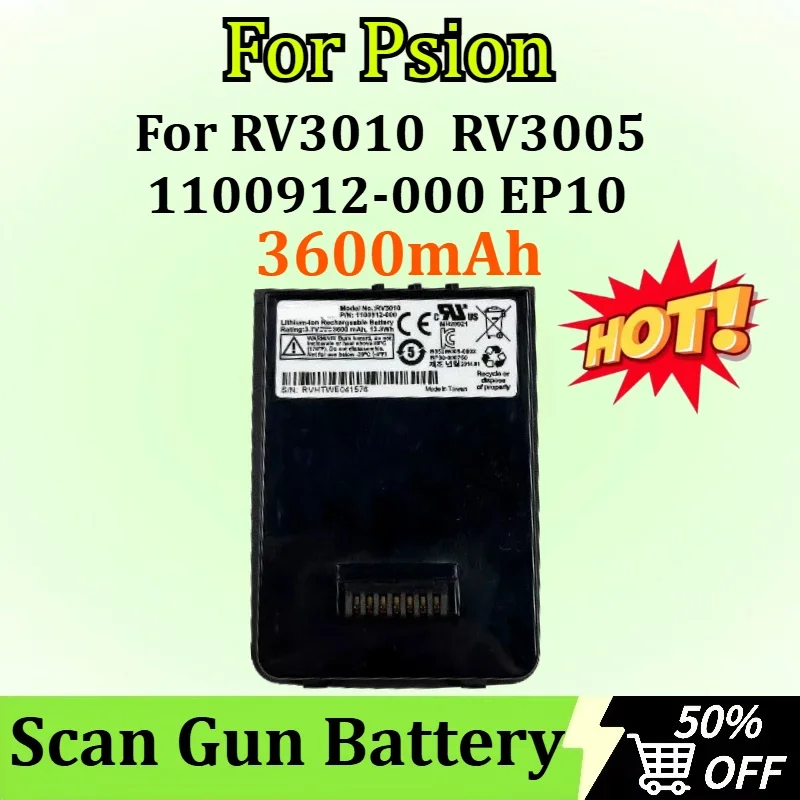 SWZY New 3600mAh for Psion RV3010 EP10 RV3005 1100912-000 Replacement Scan Gun Battery
