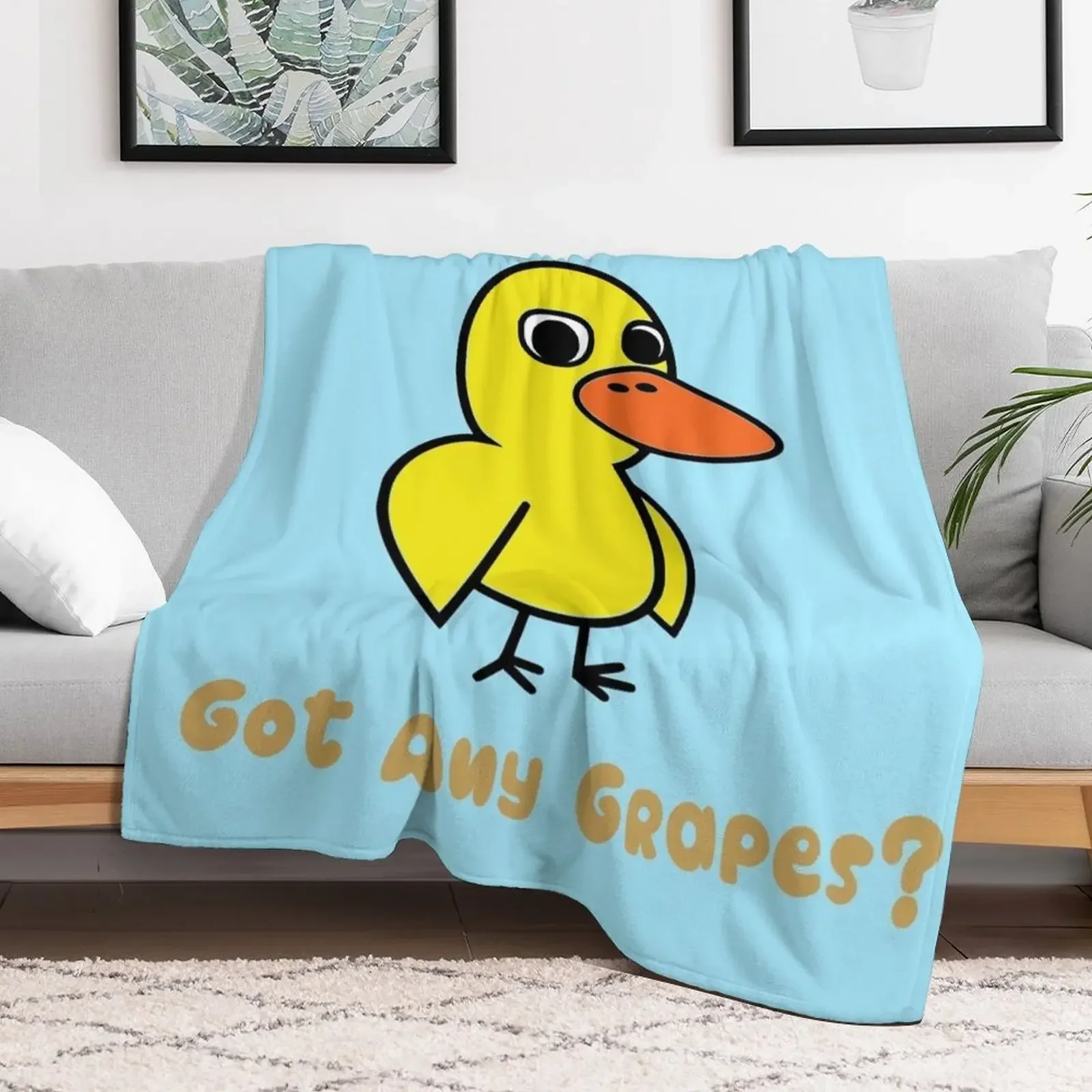 Hey! Got Any Grapes? Throw Blanket Hair Comforter Decorative Throw Heavy Blankets