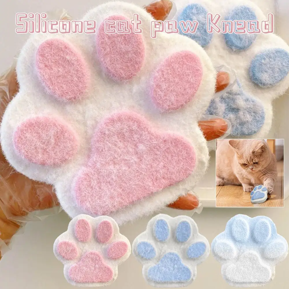 Extra Large Flocking Coconut Super Soft Silicone Cat Watery Elasticity Soft Mud Feels Gift Silicone Toy Birthday Paw Pinch R9Z5