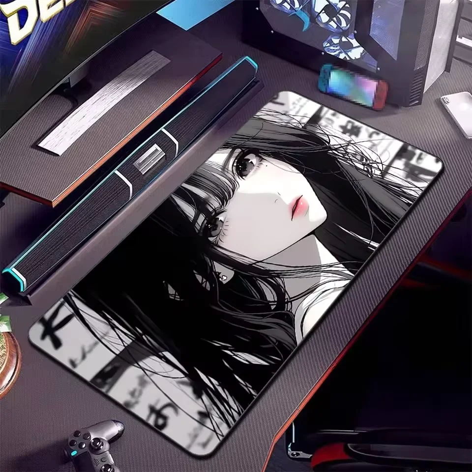 

Animation Anime Cool Trendy Girl Lily XXL Leather Mouse Pad E-sports Game Keyboard Office Table Mat Desktop Decoration