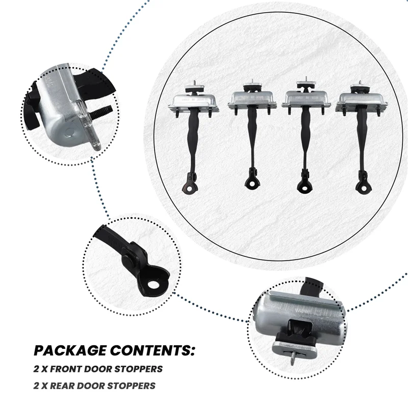 1 مجموعة/4 قطعة الباب الأمامي + الخلفي تحقق حزام الحد قضيب توقف لفورد اكسبلورر/الشرطة 2011-2018 BB5Z-7823552-A BB5Z-7827204-A #3