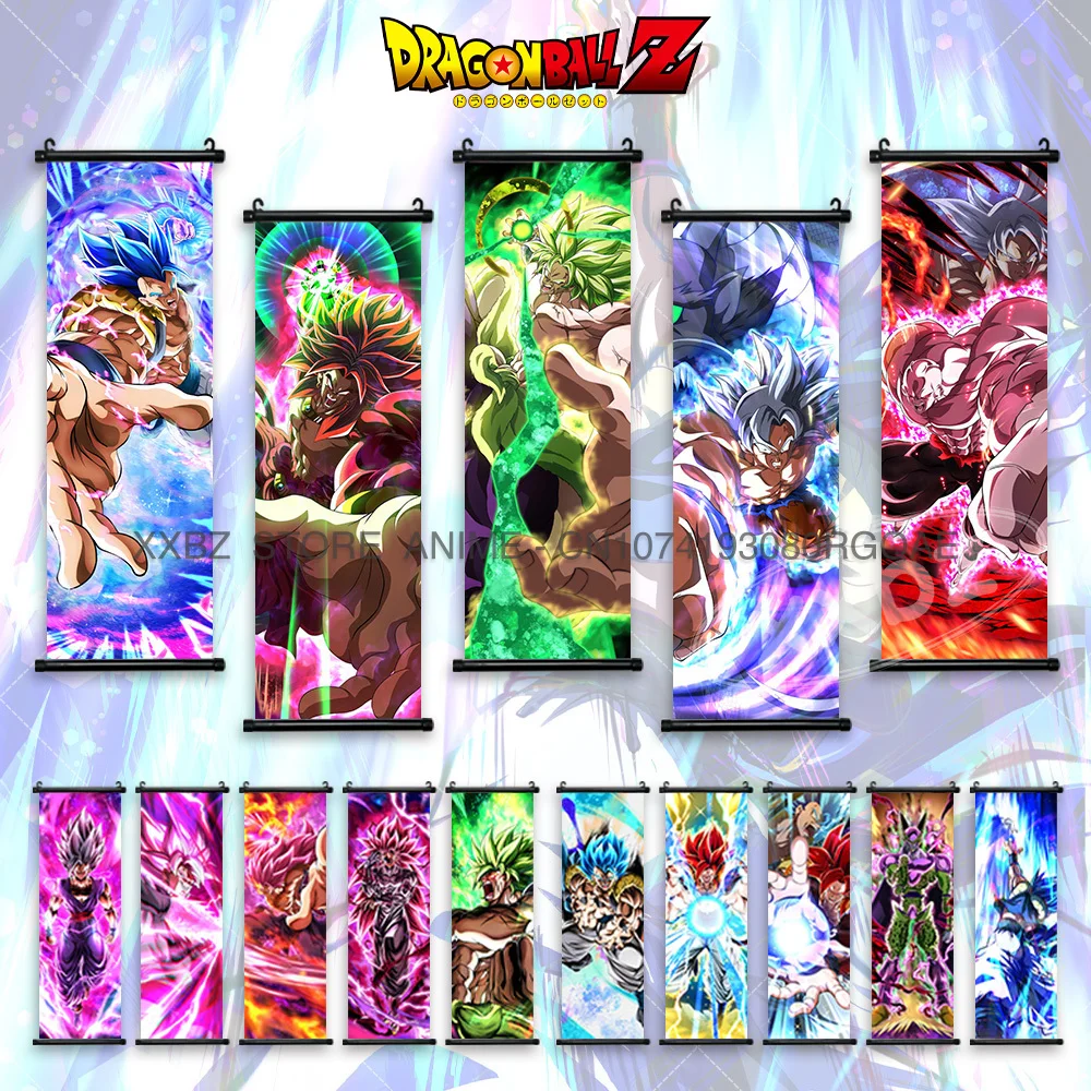 

Dragon Ball GT Scrolls Picture Anime Posters Son Goku Decorative Hanging Painting Bulma Supreme Kai Wall Art Shenron Room Decor