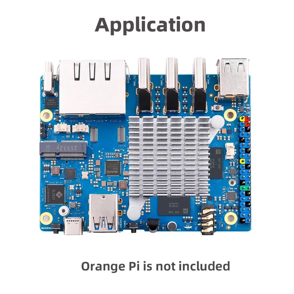 Orange Pi 5 Plus  Aluminium Heatsink Snap-in Type Heat Dissipation Pad Passive Cooling Fin Radiator for Orange Pi 5 Plus