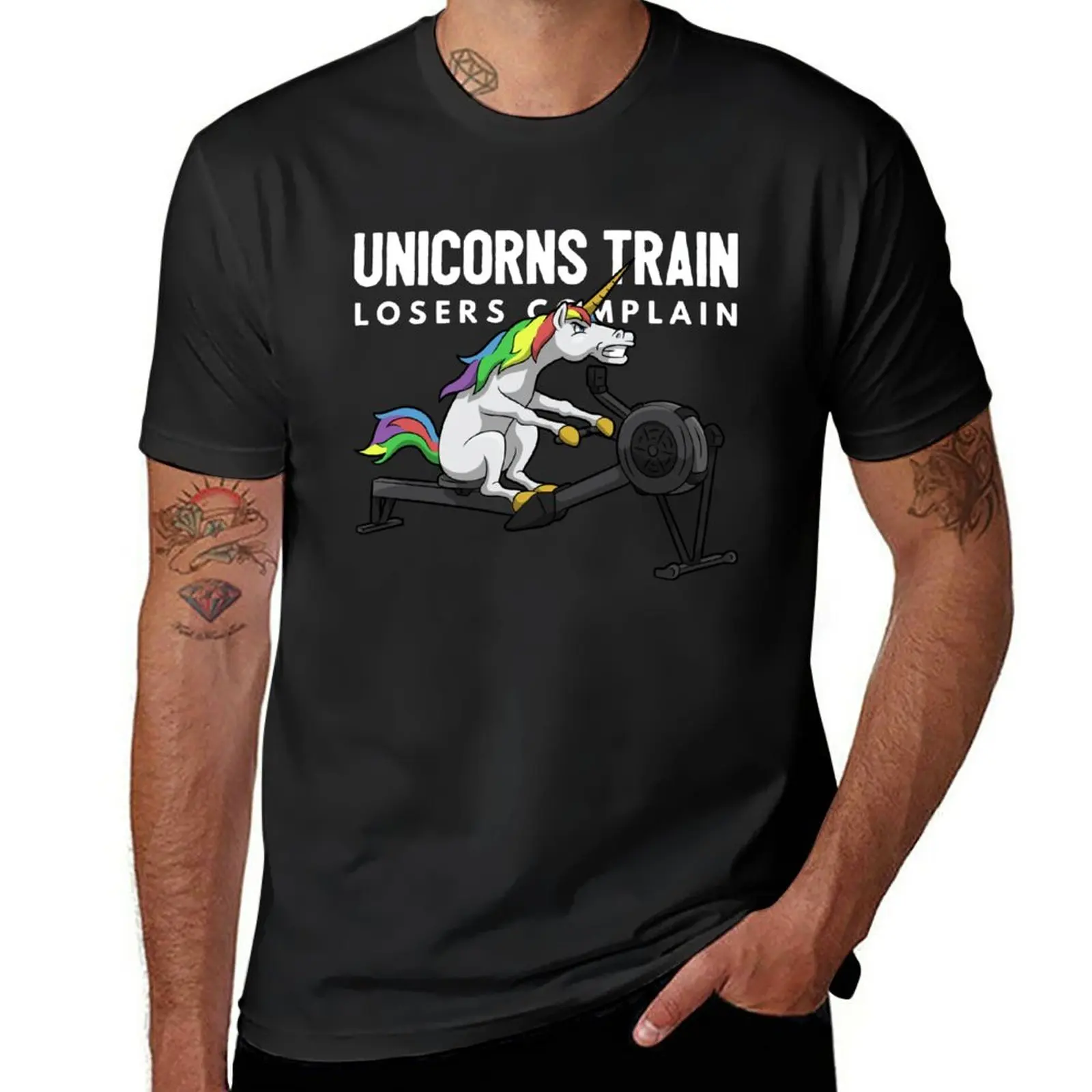 New Unicorns Train, Losers Complain T-Shirt Short t-shirt oversized t shirt Men's clothing