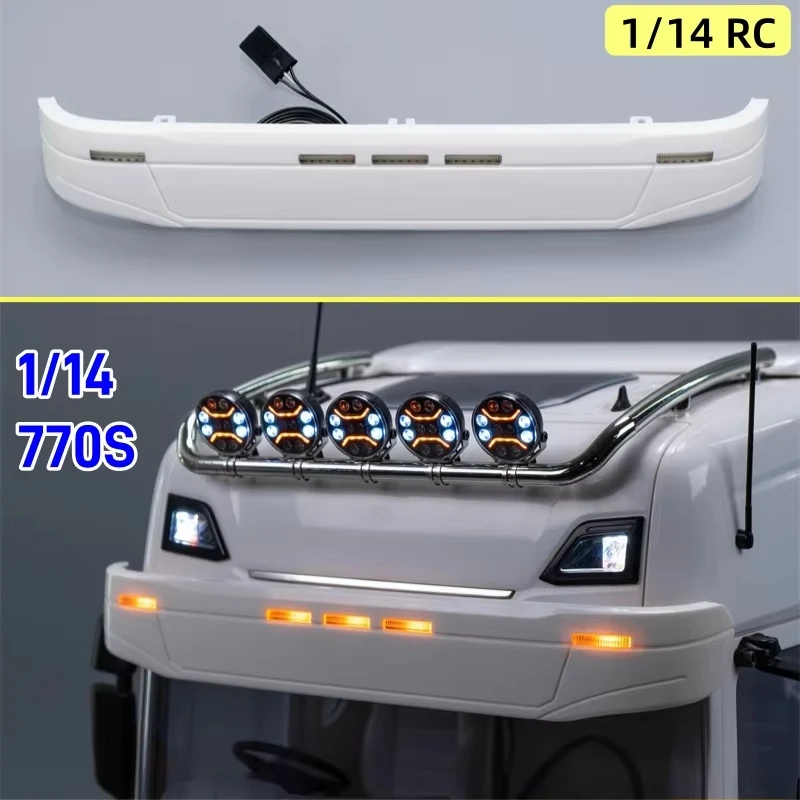 Visor Solar Frontal Decorativo para Caminhão de Brinquedo 770S, Luz de Cabine para Tamiya Scania Série 770S 1/14, Acessórios para Caminhão Trator RC 770-W18C