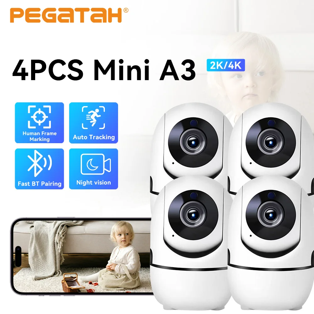 

3MP WiFi-камера для внутреннего и наружного использования, PTZ-камера O-KAM Pro с отслеживанием движения человека, монитор для наблюдения за детьми и домашними животными