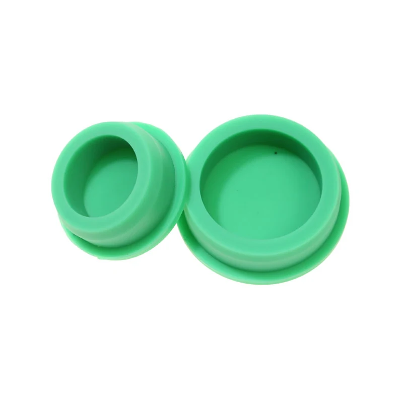 1-100pcs 13~48.5MM Green T-type Solid/with Hole Silicone Rubber Plug Food Grade Rubber Stopper Sealing Plug Dustproof Rubber Cap