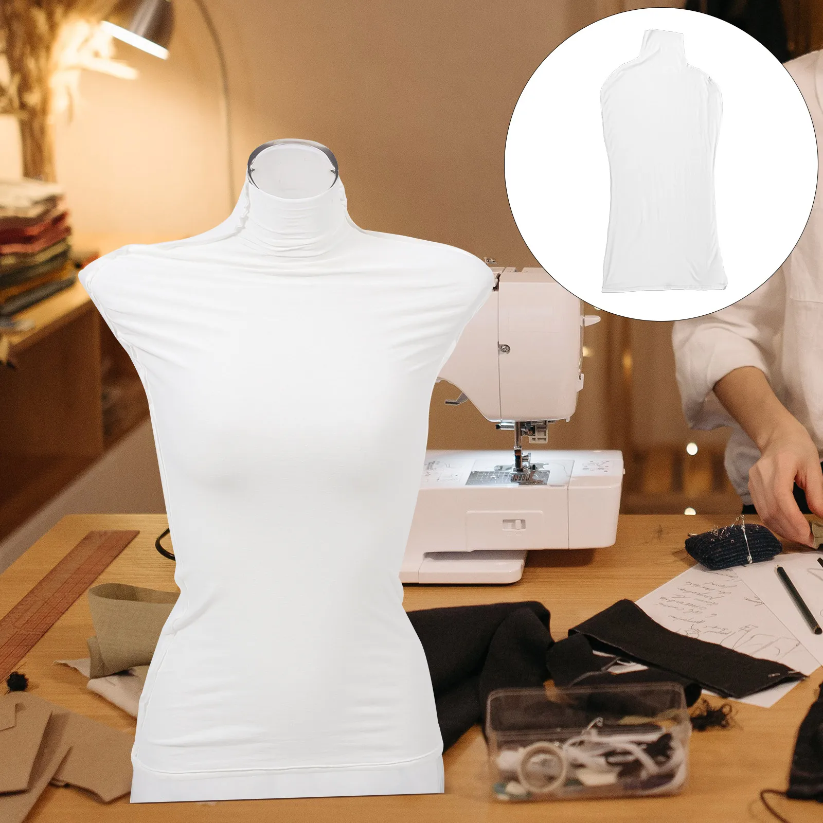 

1pc Female Mannequin Cloth Elastic Cotton Fabric Skirt Dress Display Stand Prop for Photography Wedding Prom S M Size for Online