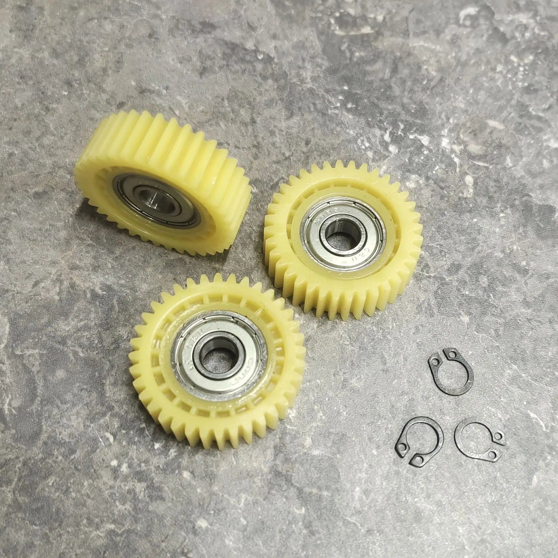 3PCS 36T E-Bike Motor Gear 38x12mm Nylon Gears High Strength Planetary Motor Gear with 8mm Bearing Wheel Hubs for Electric Bike