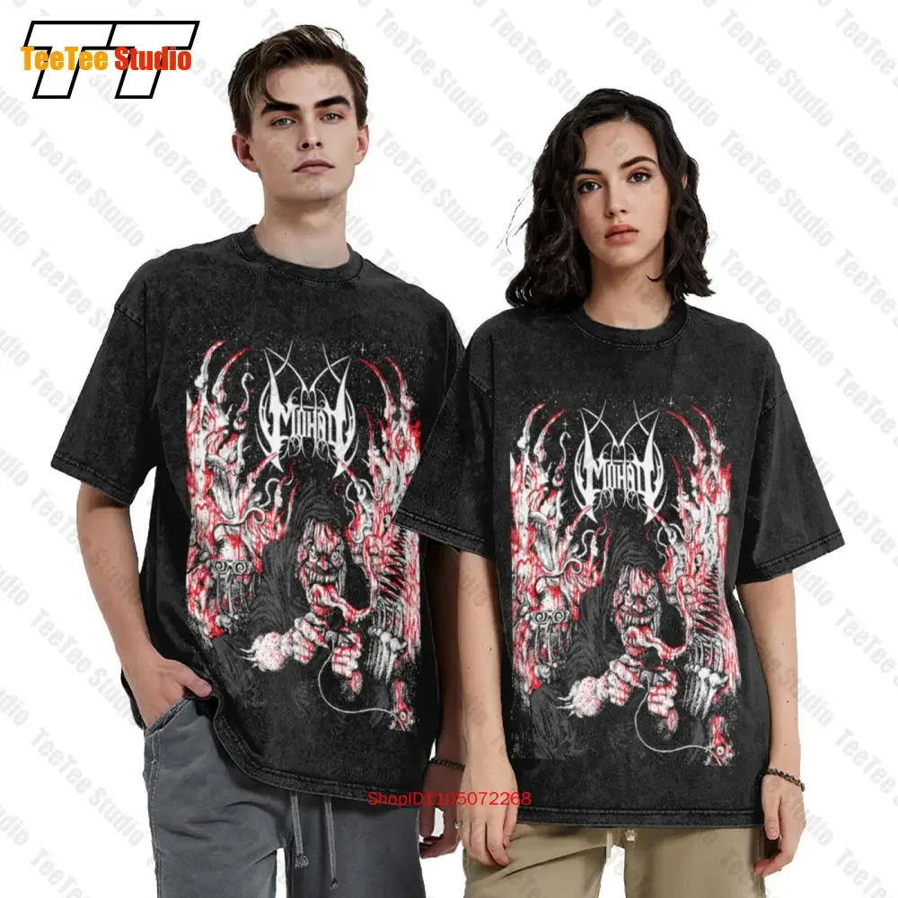 Monad Druid Navy Blue Vintage Oversized T-Shirt Xxl Breakcore Grindcore Gabber Death Metal Idm V8XF