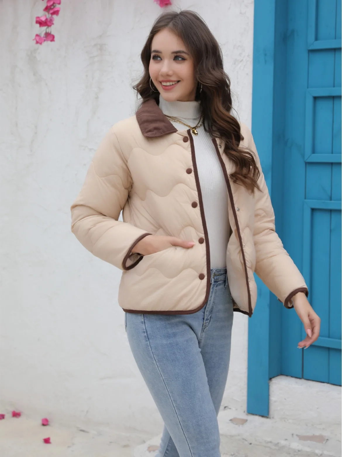 Cappotto invernale imbottito in cotone leggero giacca imbottita in cotone leggero cappotto da donna alla moda