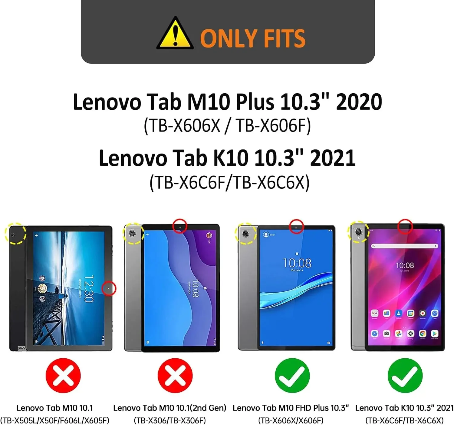 Tempered Glass Film For Lenovo Tab M10 FHD Plus 2020 / Lenovo Tab K10 2021 (10.3 inch) TB-X606F / X606X / X6C6F Screen Protector