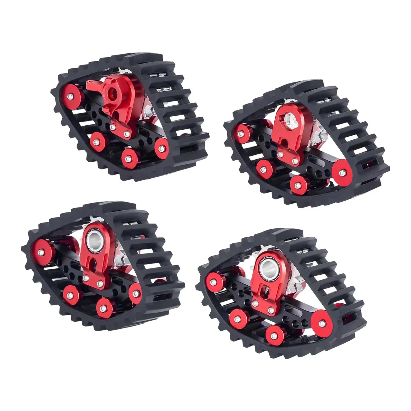 1/24 RC Crawler Snow Track Wheel Tires Realistic Treads Repair Component Durable Aluminum Rubber for SCX