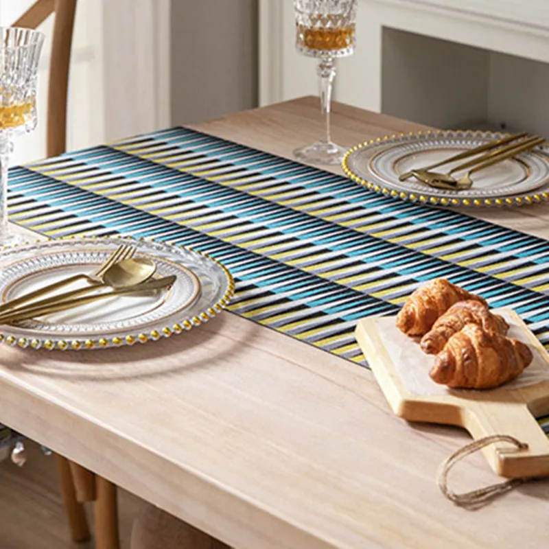 Bohemian Table Runner Ethnic Style Household Cover Towel Striped Plaid Pattern For Tablecloth Decoration